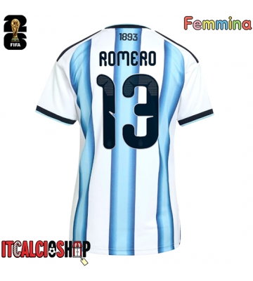 Argentina Cristian Romero #13 Prima Maglia Femmina Mondiali 2026 Manica Corta